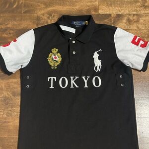 Polo by Ralph Lauren Black and White Tokyo Polo Shirt